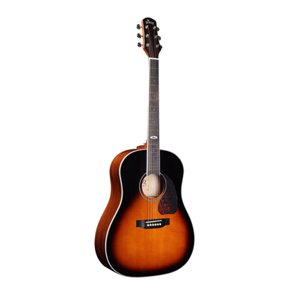 WINZZ AFM16-SD Slope Shoulder Dreadnought Solid Sitka Spruce Acoustic Guitar with Reinforced Carbon Fiber Neck