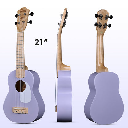 WINZZ Macaron Colors Series-AU-C00 Hawaiian Style Ukulele for Beginners