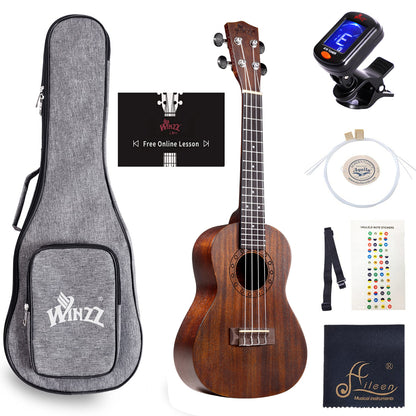 WINZZ HAND RUBBED Series-AU-H01A  Vintage Hawaiian Beginner Ukulele