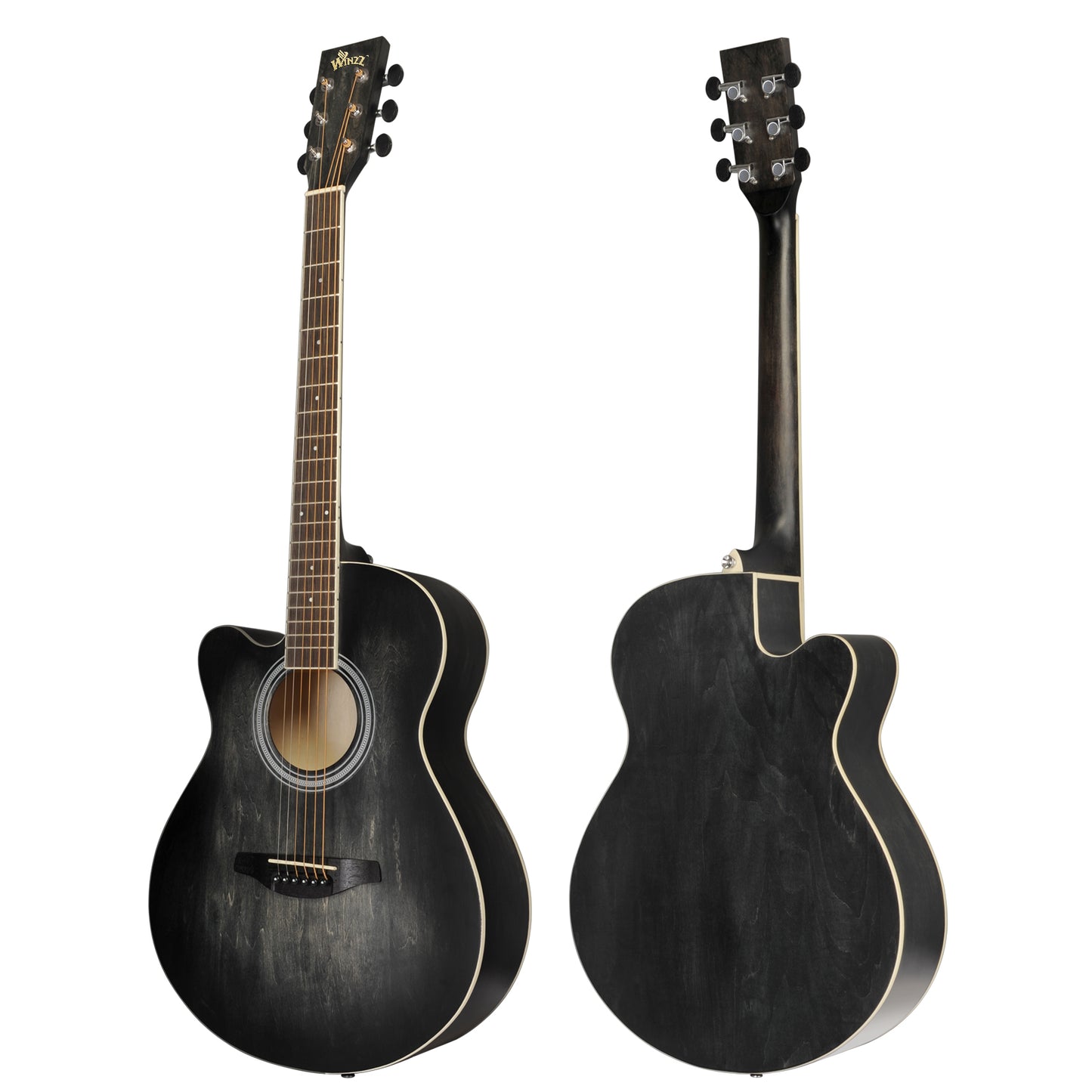 WINZZ AF-H00LC 40-Inch Beginner Cutaway Acoustic Guitar