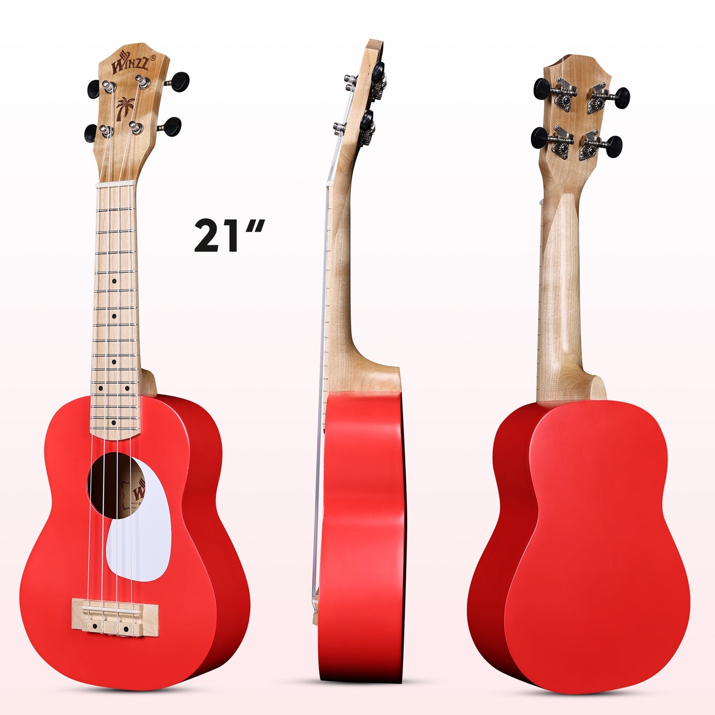 WINZZ Macaron Colors Series-AU-C00 Hawaiian Style Ukulele for Beginners