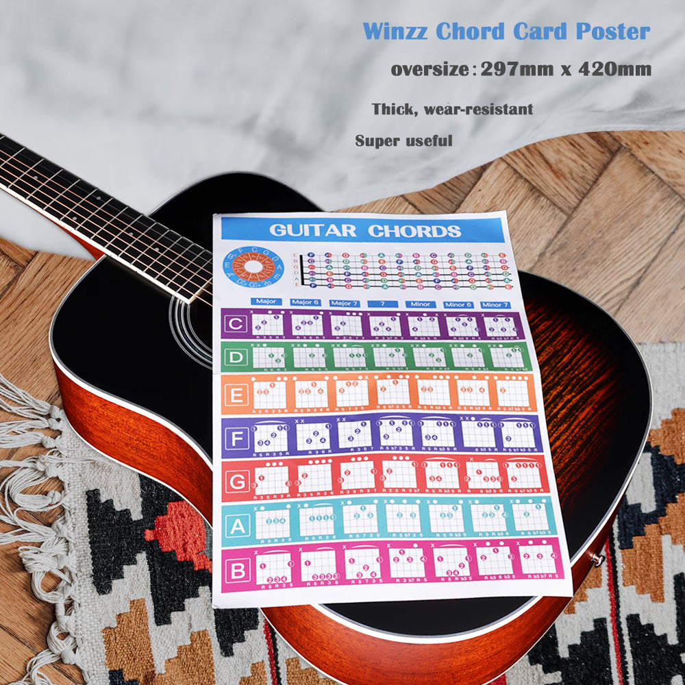 WINZZ AF07TP-MBK 41 inch Acoustic Guitar With Tiger Stripes Pattern Printing