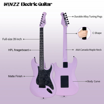 【Limited color】WINZZ EGS112H 39-inch Solid Poplar Wood Electric Guitar