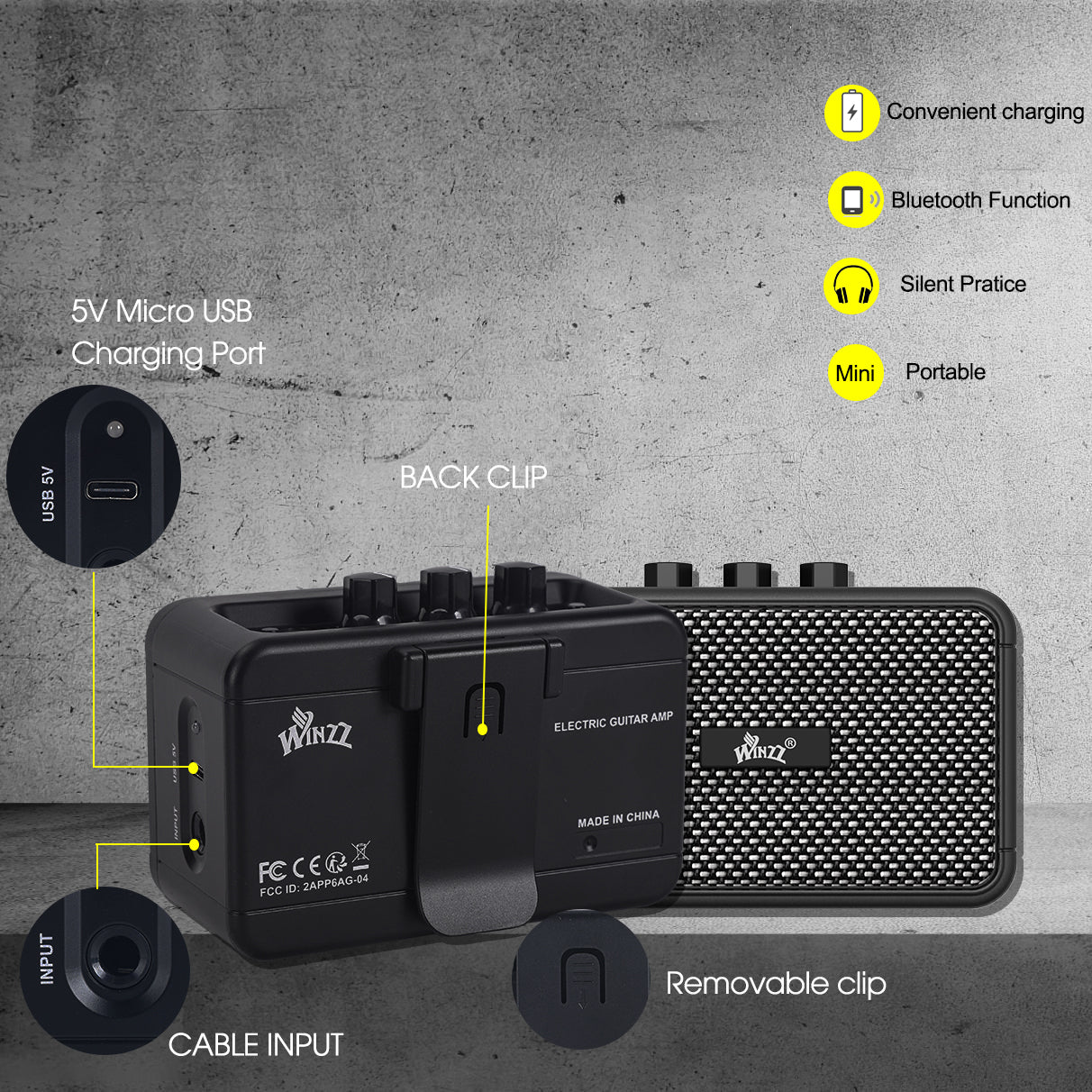 WINZZ  5W Mini Electric Guitar Amplifier