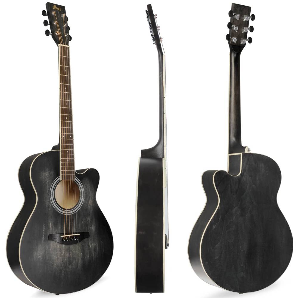 WINZZ AF-H00LC 40-Inch Beginner Cutaway Acoustic Electric Guitar