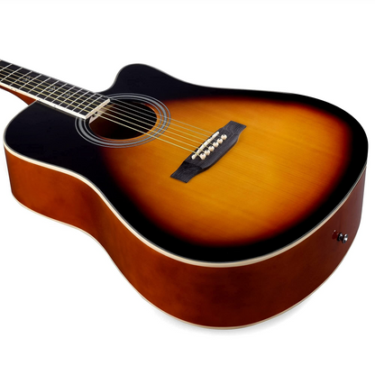 WINZZ AF168C Spruce Cutaway Acoustic Guitar for Adult Beginners