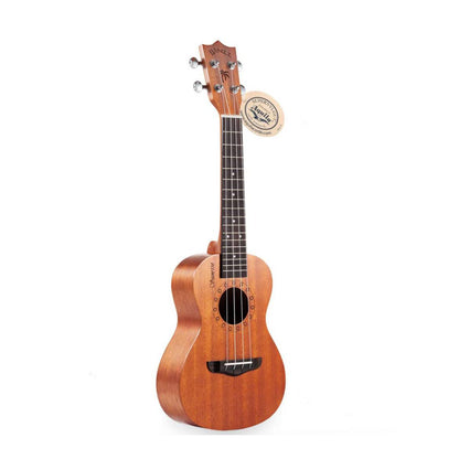 WINZZ AU70L Solid Mahogany Concert Ukulele for Beginners, Mahogany Matte