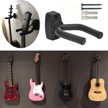 WINZZ Guitar Hanger Wall Hook Holder Stand - Easy To Install - Fits All Size Guitars, Bass, Mandolin, Banjo, Ukulele