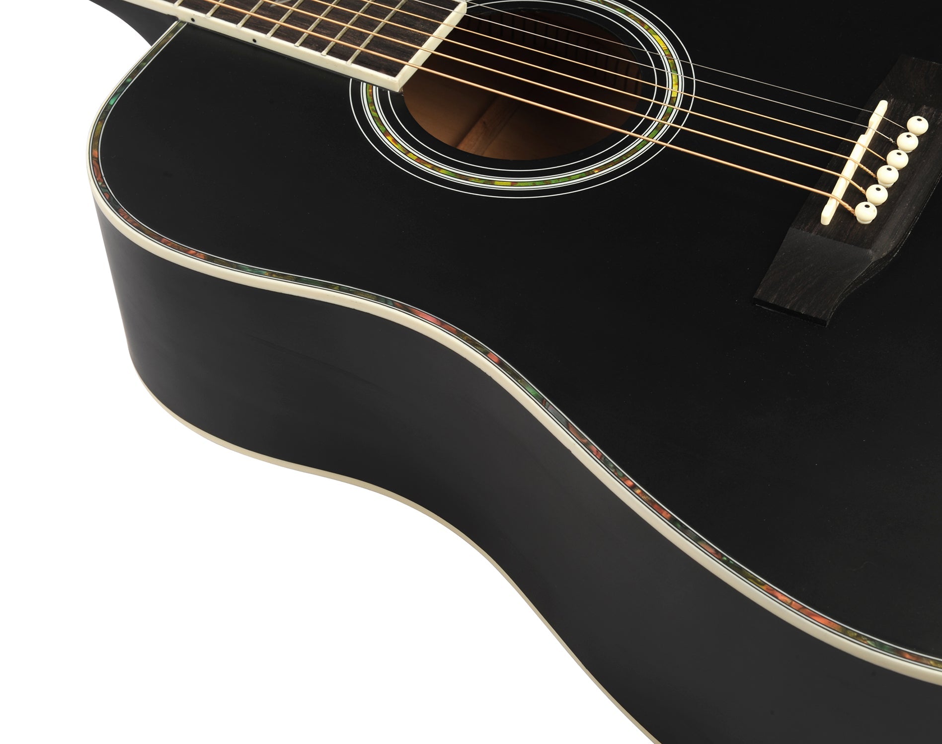 Winzz 41 Inch Acoustic Guitar for Beginners Adults, Black Matte - winzzguitars