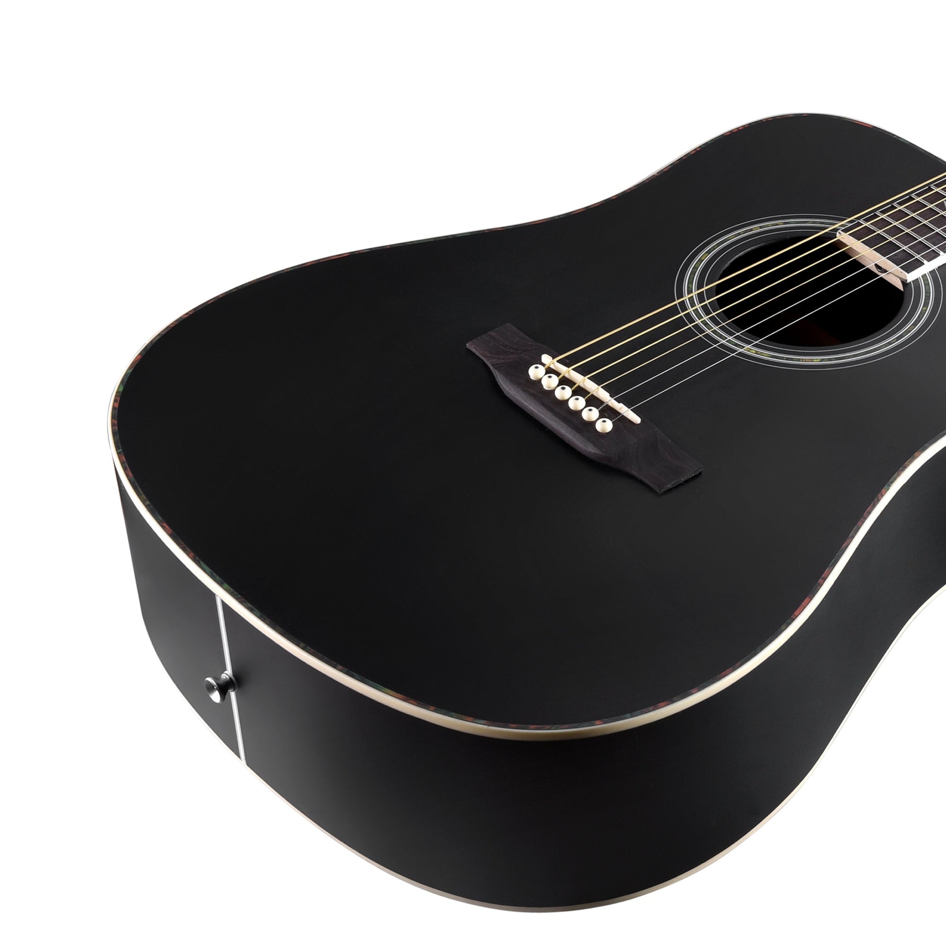 Winzz 41 Inch Acoustic Guitar for Beginners Adults, Black Matte - winzzguitars