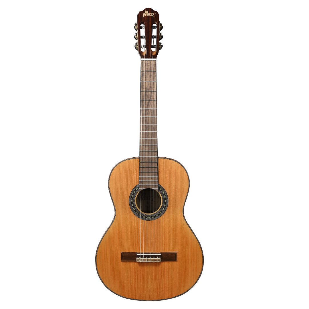 WINZZ ACM27 39-Inch Solid Cedar Classical Guitar With Reinforced Carbon Fiber Neck - winzzguitars