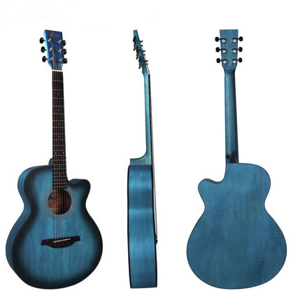 WINZZ AF-H00LC 40-Inch Beginner Cutaway Acoustic Electric Guitar - winzzguitars