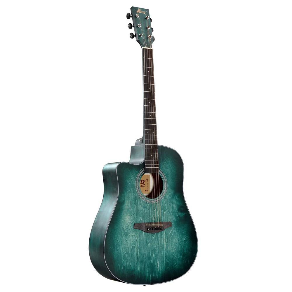 WINZZ AF-H00LCL 41-Inch Left Handed Beginner Cutaway Acoustic Electric Guitar - winzzguitars