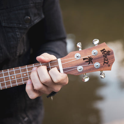 WINZZ AU50L 23-Inch Solid Koa Concert Ukulele, Natural Matte - winzzguitars